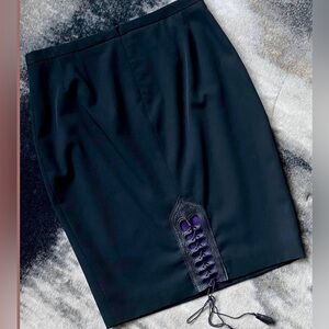 JEAN PAUL GAULTIER VINTAGE LACE-UP PENCIL SKIRT SZ 42/8